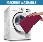 H.VERSAILTEX Linen Textured Table Cloths 54 x 80 Inch Premium Solid Tablecloth Spill-Proof Waterproof Table Cover for Dining Buffet Feature Extra Soft and Thick Fabric Wrinkle Free, Christmas Red