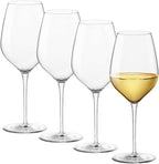 Bormioli Rocco Inalto Tre Sensi Collection Set Of 4 Premium 14.5 Oz. Wine Glasses, Made From Crystal Clear Star Glass, Made In Italy.