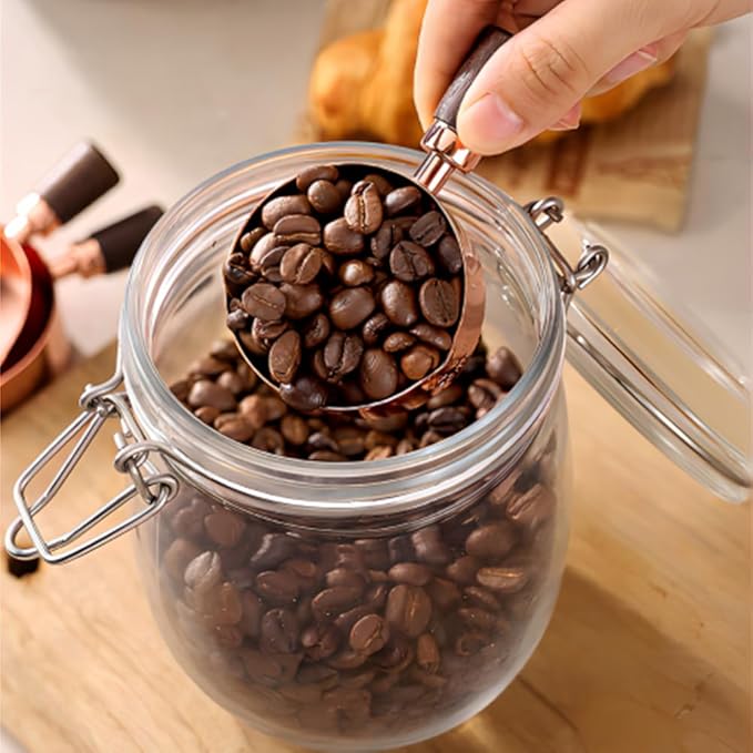 Mini Sauce Pan, Stainless Steel Butter Warmer with Pour Spout and Wooden Handle Rose Gold Melting Pot for Making Sauces, Chocolate Melting, Coffee Tea Soup Warming(1cup)