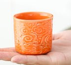 Ceramic Espresso Cups Set of 2 or 4-3oz Demitasse Cups for Coffee & Tea, No Handles, Durable & Dishwasher Safe (bisque, 4)