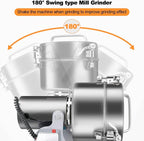 Electric Grain Grinder 800g,Swing Type Grain Mill Grinder 3000W,110V Stainless Steel High-speed Spice Herb Grinder Superfine Machine Dry Cereals Pulverizer Swing Type