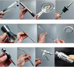 Cocktail Shaker Set Bartender Kit with Stand - 16 Piece Bar Tool Set Drink Mixer Set Includes : 25oz Shakers, Jigger, Strainer, Mixer Spoon, Muddler, Liquor Pourers, Straw (Silver)