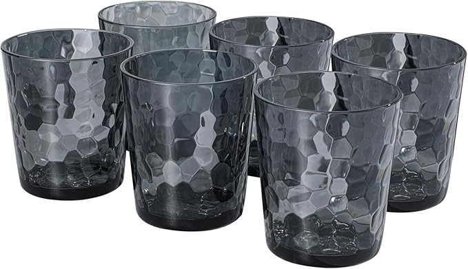 BPA-Free Plastic Tumblers 6 Pack (6x16oz) | Reusable Dishwasher Safe | Stackable Shatterproof Cups | Plastic Drinkware & Drinking Tumblers for Restaurant, Home, Party
