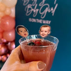 Personalized Pack 50pcs Printed Face Stir Sticks, Dog/Cat/Face/Logo Acrylic Drink Stirrers, Custom Big Head with Your Photo Drink Stirrers, Decor For Parties Birthday Graduation, Baby Face Photos