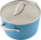 KitchenAid Hard Anodized Ceramic 9-Piece Nonstick Cookware Set – Includes Fry Pans, Saucepan, Stockpot, Durable, Even Heating, Oven Safe to 500°F, Blue Velvet