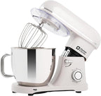 Kitchen in the box Stand Mixer - 900 Watt Heavy Dough Standing Mixers with 6.5 Quart Mixing Bowl, Tilt-head, Dough Hook, Whisk, Flat Beater and Splash Guard (White)