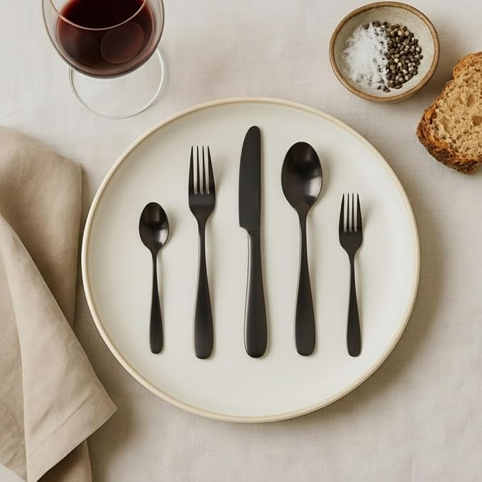 London Silverware Set, 30 Piece Forged Flatware Set Premium Stainless Steel, Service for 6, for Kitchen, Home, Wedding, Party, Mirror Polished And Dishwasher Safe.