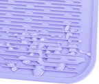 Silicone Dish Drying Mat for Multiple Usage,Easy clean,Eco-friendly,Heat-resistant Silicone Mat for Kitchen Counter or Sink,Refrigerator or Drawer Liner Light Purple 4XL 32 inches x 18 inches