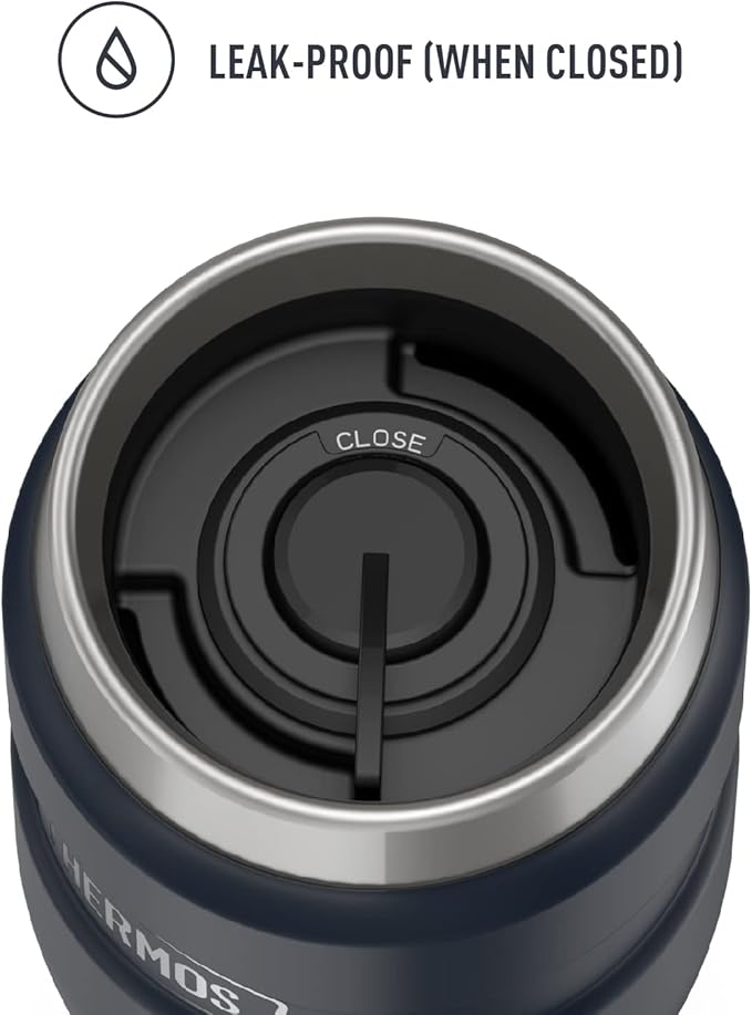 THERMOS Stainless King Travel Tumbler, 16 Ounce, Vacuum-Insulated | Midnight Blue | Pack of 4