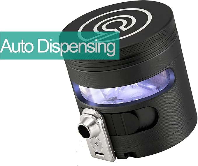 Cloudious9 - Tectonic9 Manual Grinder Automatic Dispenser Large 2.5" Aluminum Alloy (Black), For Home & Kitchen Only