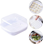 Microwave Cookware Steamer Fish Veggie Steamer Vegetable Steam Cooker Oven Container with Removable Strainer Steam Vent Lid
