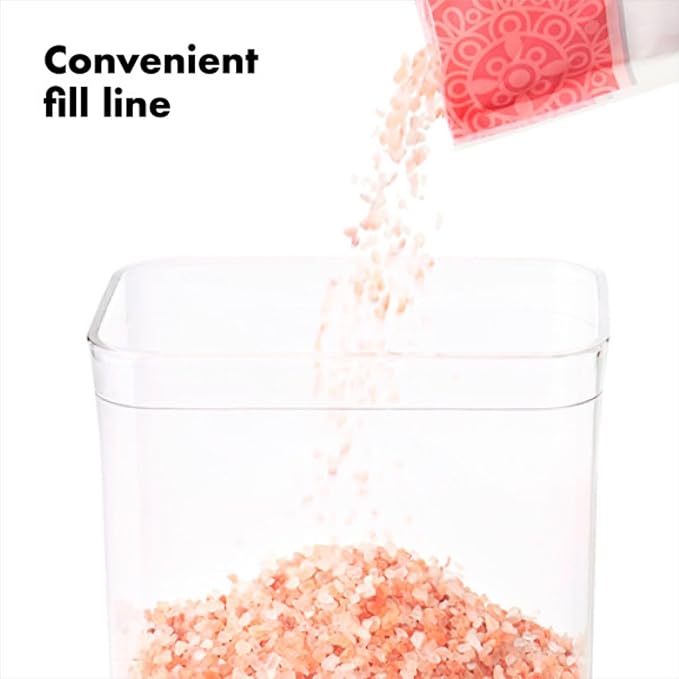 OXO Good Grips POP Container - Airtight Food Storage - Big Square Medium 4.4 Qt Ideal for 5lbs of flour or sugar (Pack of 4)