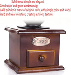 Manual Vintage Style Hand Coffee Grinder, Roller Mill, Cast Iron, Adjustable Grind Thickness