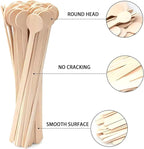 200Pcs Coffee Stirrers- 5.9 Inch Natural Wooden Coffee Stirrers With Round Ends, Disposable Biodegradable Cafe Grade Coffee Stir Sticks Wood Beverage Mixer for Coffee Cocktails Milk Tea