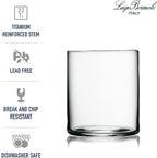 Luigi Bormioli Top Class 12.25 oz Double Old Fashioned Glasses - Set of 6 Elegant Italian-Made Drinkware with Simple Lines Durable Glassware for Whiskey Cocktails, Water, Juice - Great for Gifting