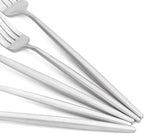 Matte Silverware Set, Oliviola 60-Piece Stainless Steel Flatware Cutlery Set Service for 12, Satin Finish Kitchen Utensil Set, Dishwasher Safe