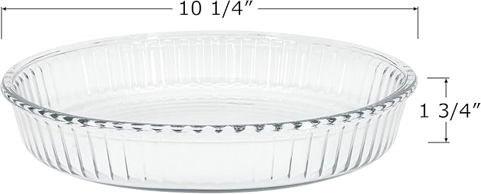 Red Co. Round Clear Glass Casserole Baking Dish, Oven Basics Bakeware — 1.8 Quart - 10¼" x 1¾"