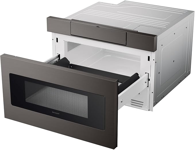Sharp SMD2470AH 24" Microwave Drawer with 1.2 cu. ft. Capacity in Black Stainless Steel