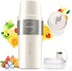 Mojoco Personal Smoothie Blender – Vacuum Insulated Blender for Fruits and Vegetables - Rechargeable Portable Blenders with Stainless Steel Blade for Travel, Camping, Gym