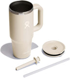 Hydro Flask 24 Oz Travel Tumbler with Handle, Lid and Straw - Insulated Stainless Steel in Oat