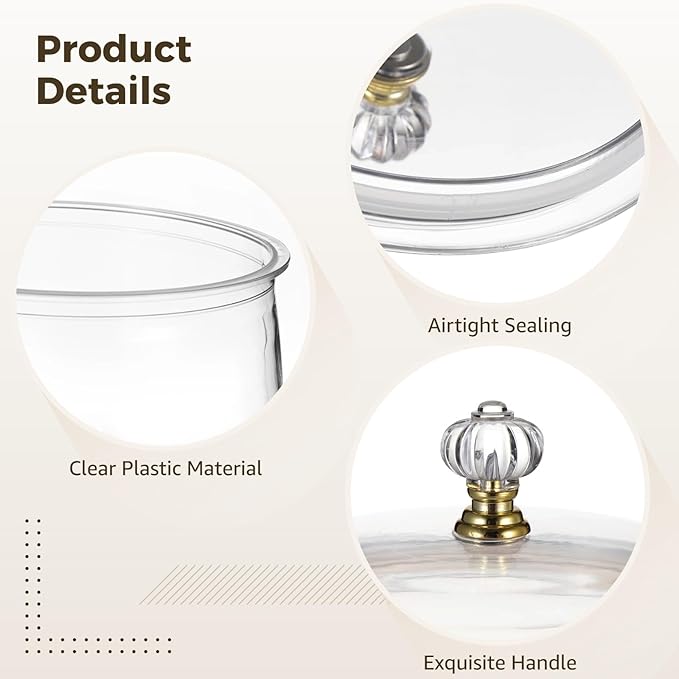 Plastic Storage Jars with Lids for Food, 2.2L x 2PCS, 3.8L x 2PCS, Multi-Functional Airtight Containers with Labels, Scoops, Stickers for Grains Nuts Snacks