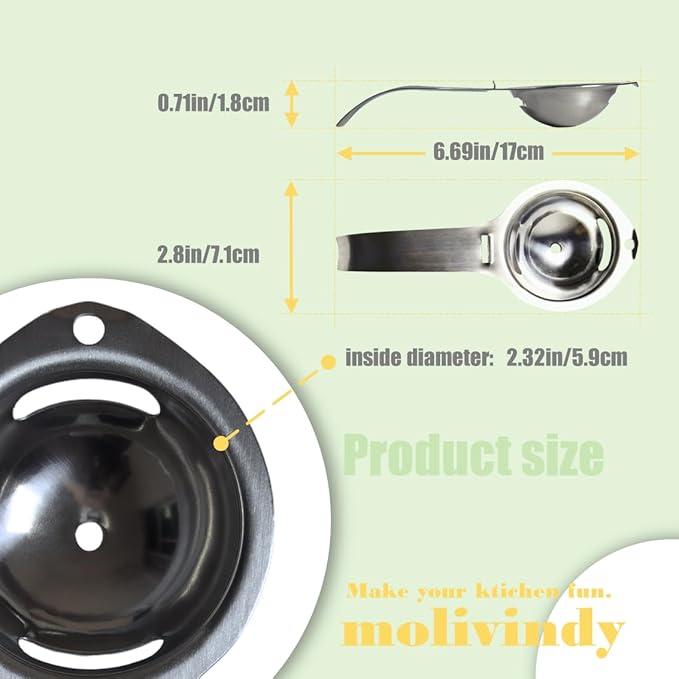 Egg separators, egg white and yolk separator, stainless steel, health and safety, separator, kitchen gadgets,egg separator for raw eggs