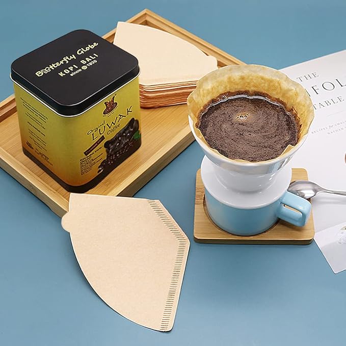 YQL #2 Cone Coffee Filter, 200 Count Coffee Filters 2 Cone Paper, Unbleached Disposable Coffee Filters Fit for Drip Coffee Maker