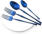 Gugrida Unique & Beautiful Flatware Set - 20 Piece Iridescent Silverware Sets | 18/10 Stainless Steel Reusable Cutlery Set | Blue Utensils Service For 4 with Dessert Fork, Knife, Spoon, Dinner Fork