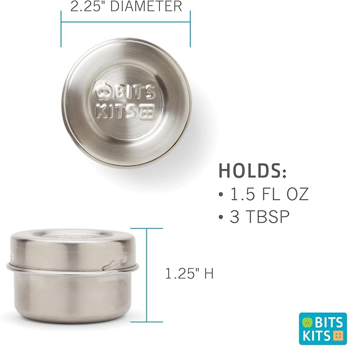 Bento Box Lunch and Condiment Containers Bundle for Kids and Adults, Set of 5, Stainless Steel