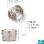 Bento Box Lunch and Condiment Containers Bundle for Kids and Adults, Set of 5, Stainless Steel