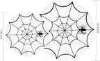 WDF 60Pieces Halloween Plates Disposable Plastic - White and Black with Cobwebs plates Dinnerware include 30PCS 10.25inch and 30PCS 7.5inch Plates for Halloween