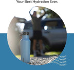 Corkcicle Sport Canteen Insulated Tumbler, River, 20 oz – Reusable Water Bottle Keeps Beverages Cold for 25 Hours & Hot 12 Hours – Cupholder Friendly Tumbler with Screw-On Cap