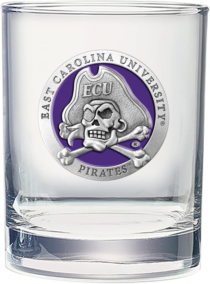 Heritage Pewter East Carolina Double Old Fashion | Double Rocks Glass 14 OZ for Liquor | Expertly Crafted Pewter Glass