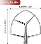 7QT Stainless Steel Flat Beater for KitchenAid Stand Mixer, Kitchen Aid Paddle Attachment Accessories/No coating/Dishwasher Safe Replacement for Kitchenaid Professional 7QT Series Mixer