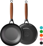 YUTANN Nonstick Frying Pan, 8 inch Enameled Cast Iron Pan Kitchen Healthy Egg Fry Pan Omelette with Detachable Handle, Lightweight Pre-seasoned Cast Iron Skillet, Dishwasher & Oven Safe