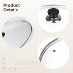 Oval Glass Slow Cooker Lid, 12.5" ID, 13" OD, Tempered Glass Lid, Easy to Clean, Round Handle and Vent, for Saucepans, Saucepans, Skillets(Transparent)