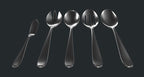 Matte Serving Set, 18/10 Stainless Steel Satin Flatware, Modern Brushed Finish Cutlery, Dishwasher Safe & Durable, Built to Last (10-Piece Serving Set, Fidenza)