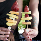 Minisland White Love Heart Cocktail Picks, 4.7 Inch Long Bamboo Fancy Toothpicks for Appetizers, Decorative Valentines Bridal Wedding Party Food Drinks Garnish Fruit Skewer Sticks 100 Counts -MSL135