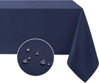 Softalker Rectangle Tablecloth, Waterproof & Stain Resistant Table Cloths Wrinkle Free Fabric Washable 210GSM Polyester Table Cover for Dining/Party/Outdoor - 52 x 70 inch,Navy Blue