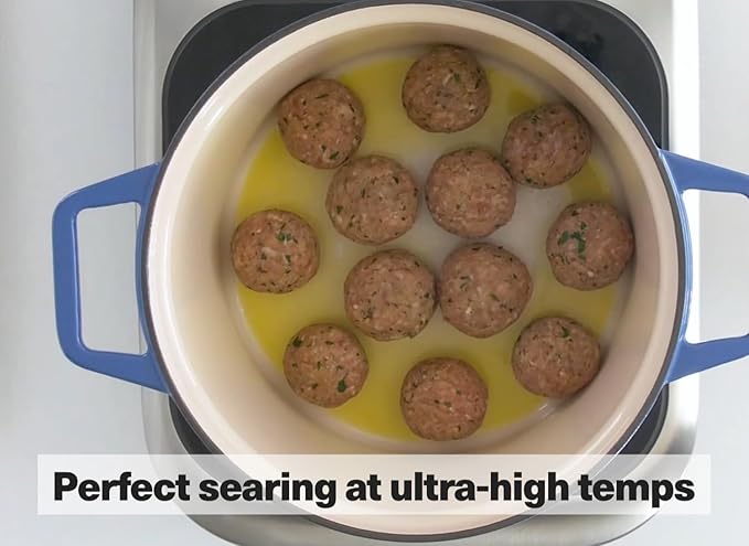 Misen 5.5 QT Enameled Cast Iron Dutch Oven - Chip-Resistant Enamel Coating - Thick Iron Core For Heat Retention - Large Cooking Surface - Oven Safe, Induction Compatible - Grill and Silicone Lid, Red