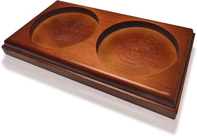 Hion Salt and Pepper Mill Tray,Oak Wood Tray, Salt & Pepper Grinder Accessories（Inner Dia 2.76 inch / 7cm）fit many Mills & Shakers