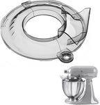 Pouring Shield for KitchenAid Tilt Head 4.5-5 QT (for Stainless Steel Bowls Only), for Kitchen aid Accessories and Attachments, Fully Enclosed Foldable Lid Mixer Bowl Cover, Not For Bowl Lift (Gray)