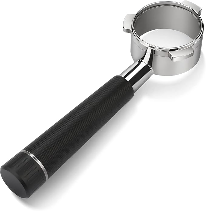 54mm Bottomless Portafilter for Breville Barista Express, BES870XL, BES870BSXL, BES878BSS, BES880BSS and More Breville Espresso Machine (Aluminum Alloy Handle-Black)