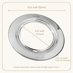 Stainless Steel Steamer Ring, Fits 7 to 12-Inch Bamboo Steamer Baskets, Steaming Adapter for Asian Food, Cooking for Dumpling, Dim Sum, Rice, Veggie, Vegetable, Steam Pot