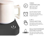VOBAGA Coffee Mug Warmer, 4 Hours Auto Shut Off Cup Warmer for Office Home Desk Use with 3 Temperature Settings, Electric Beverage Warmer for Cocoa,Tea, Milk, Soup, Gift (No Cup)