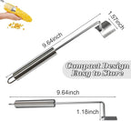 Stainless Steel Corn Peeler Tool with Long Handle - Efficient Corn Kernel Remover for Fresh or Cooked Corn - Easy Grip Cob Stripper and Shucker for Kitchen, BBQ, and Outdoor Use