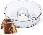 SIMAX Glass Bundt Cake Pan, Shallow (4.75”), Heat, Cold, and Shock Proof, Holds 2.1 Quarts (8.4 Cups), Made in Europe, Great for Ring Cakes, Puddings, Desserts, Monkey Bread, and More