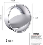 EXGOX 2 Pack 7-Inch Non-Stick Deep Aluminum Round Cake Pan With Removable Bottom For Wedding/Birthday/Christmas Cake Baking Round Cake Tin Set With Loose Base