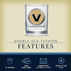 Heritage Pewter Vanderbilt Double Old Fashion | Double Rocks Glass 14 OZ for Liquor | Expertly Crafted Pewter Glass