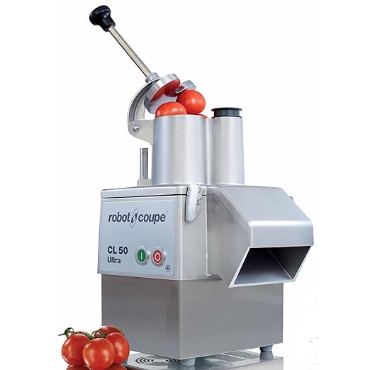 Robot Coupe CL50EULTRA Single-Speed Cutter Mixer Continuous Feed Commercial Food Processor with Side Discharge, 120v